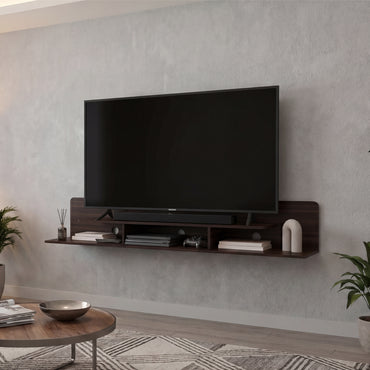 Marquis Floating TV Stand with Open Shelves, Modern Media Console for Living Room or Entertainment Area