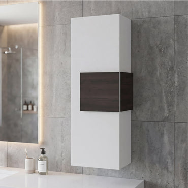 Vanguard Wall-Mounted Single Door Medicine Cabinet with 3 Interior Storage Shleves, Space-Saving Bathroom Storage Organizer with Concealed Shelving