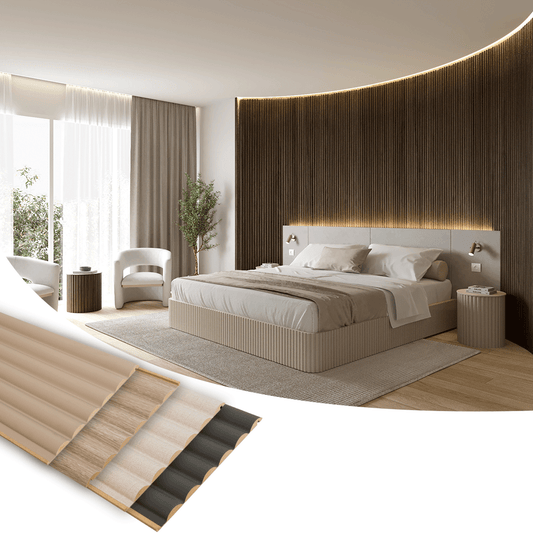 Flexible MDF Wall Paneling, Lotto - Textured Surface for Noise Reduction, with: 0.35" Depth, 8.09" Width, 108.27" Height, Easy Installation