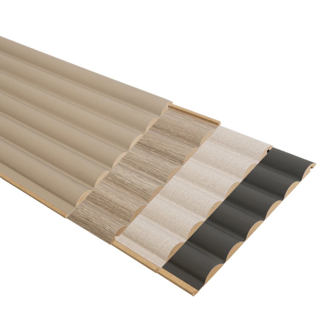 Flexible MDF Wall Panel - Textured Surface for Noise Reduction, Premium Finish, Honey Oak Color, 0.35" Depth, 8.09" Width, 108.27" Height, Easy Installation