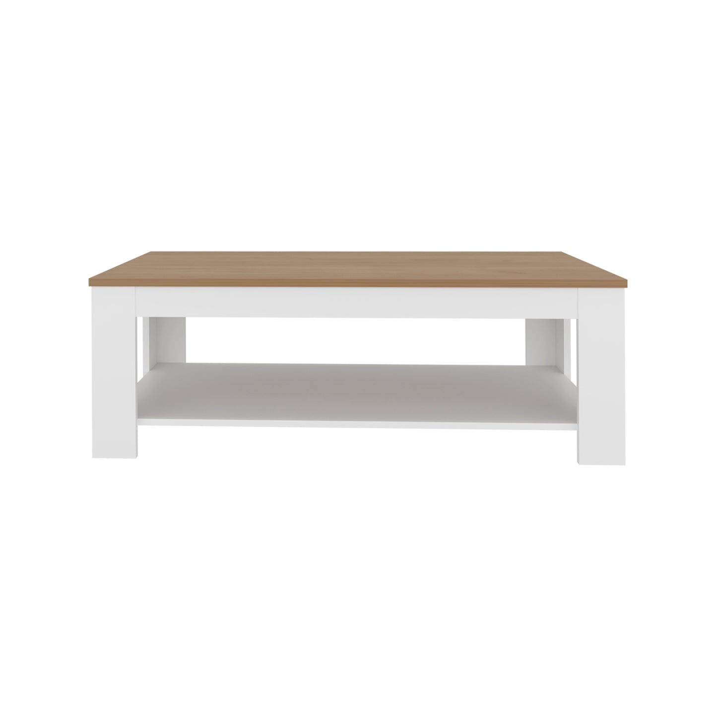 Cecile Coffee Table with Storage Shelf, Modern Design for Living Room or Lounge Area