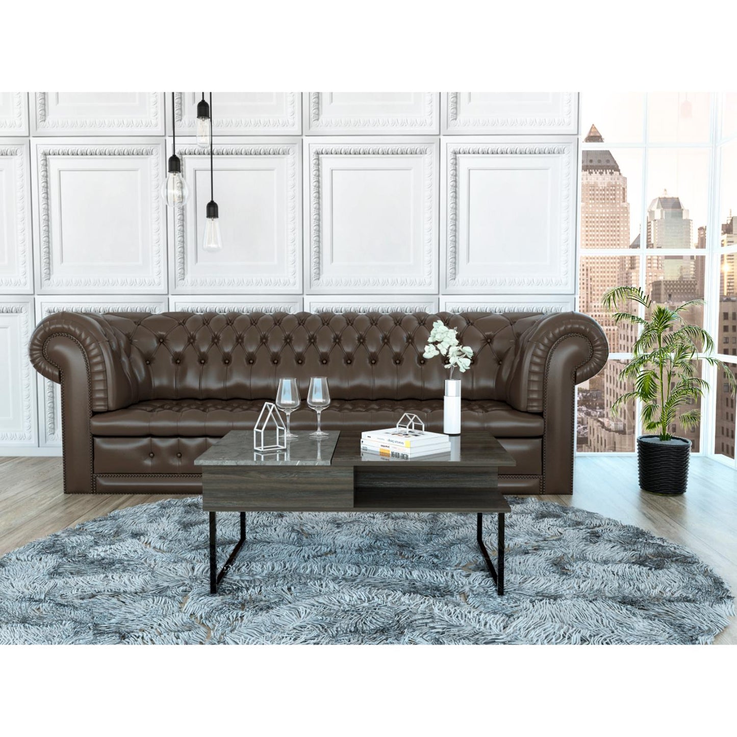 Armin Lift Top Coffee Table, One Shelf