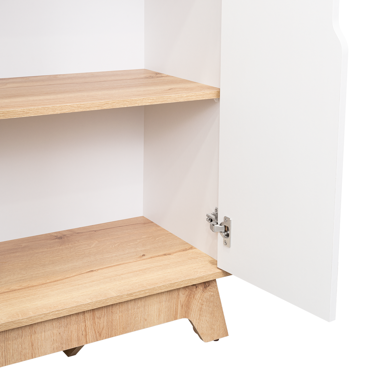 Pamplona Microwave Tall Cabinet, Counter Surface, Top- Lower Double Doors