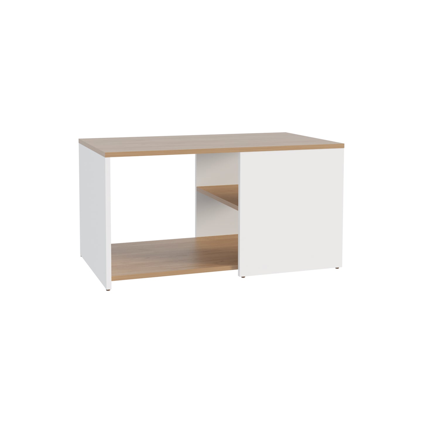 Adele 31" Wide Coffee Table with Three Shelves, Living Room, tables