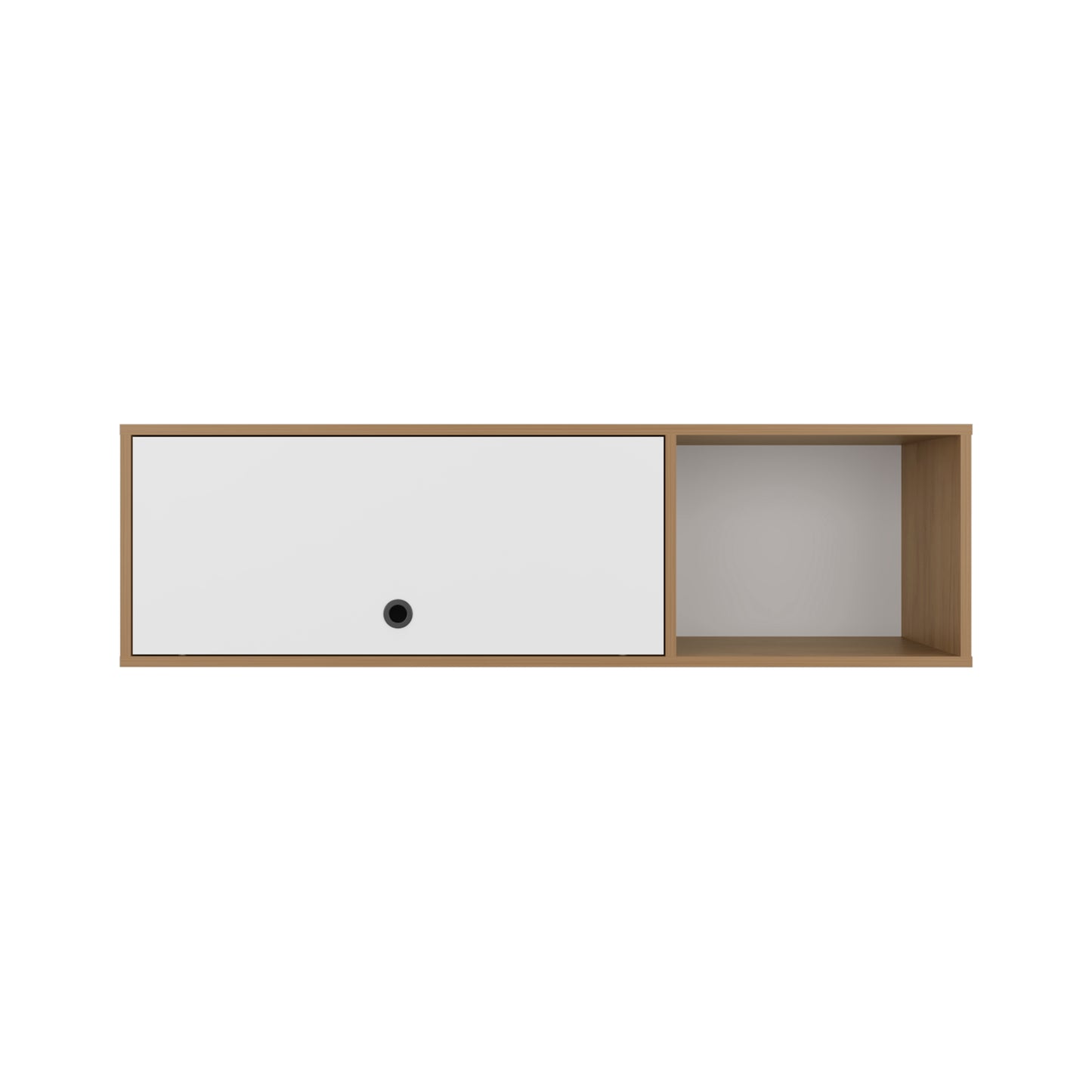 Sahara 47" Wide One - Door Wall Cabinet With Three Shelves And Pull Up Door For Home Office, Living Room, Kitchen, Garage