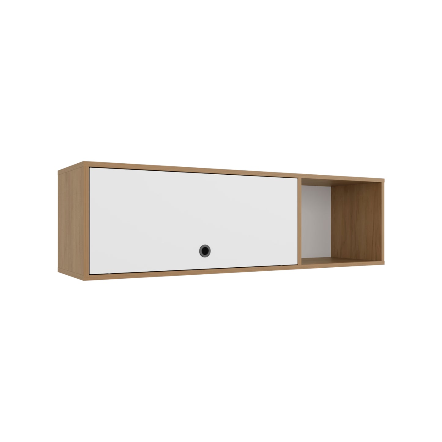 Sahara 47" Wide One - Door Wall Cabinet With Three Shelves And Pull Up Door For Home Office, Living Room, Kitchen, Garage