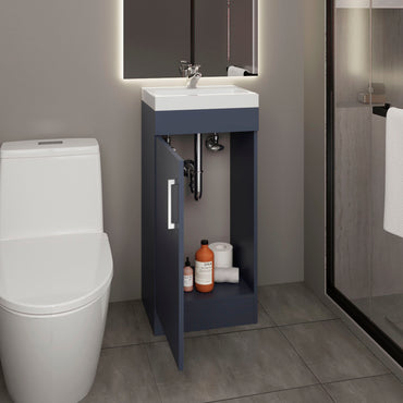 Madrid Floorstanding Bathroom Vanity with Sink, Modern Look Storage Cabinet for Bathroom Organization