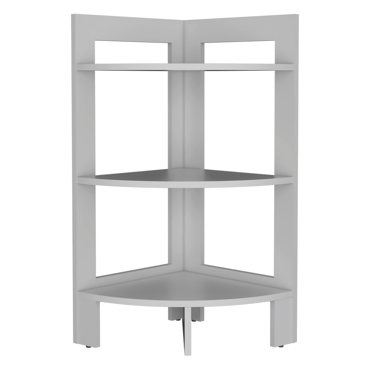 Riga Corner Design Side Table with Three Shelves, Functional Display Furniture for Living Room
