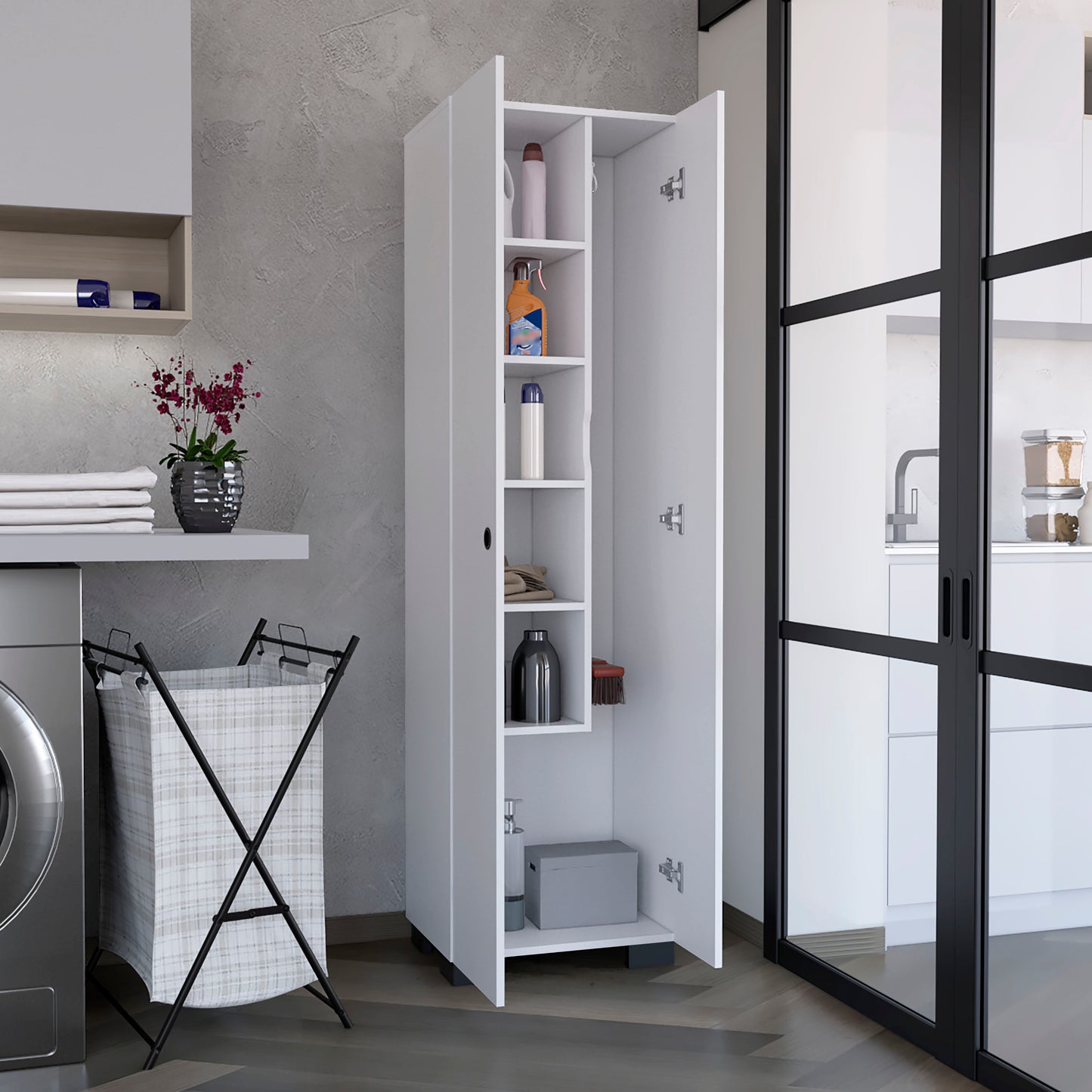 Lake Broom Cabinet, Mop Cabinet for Patio