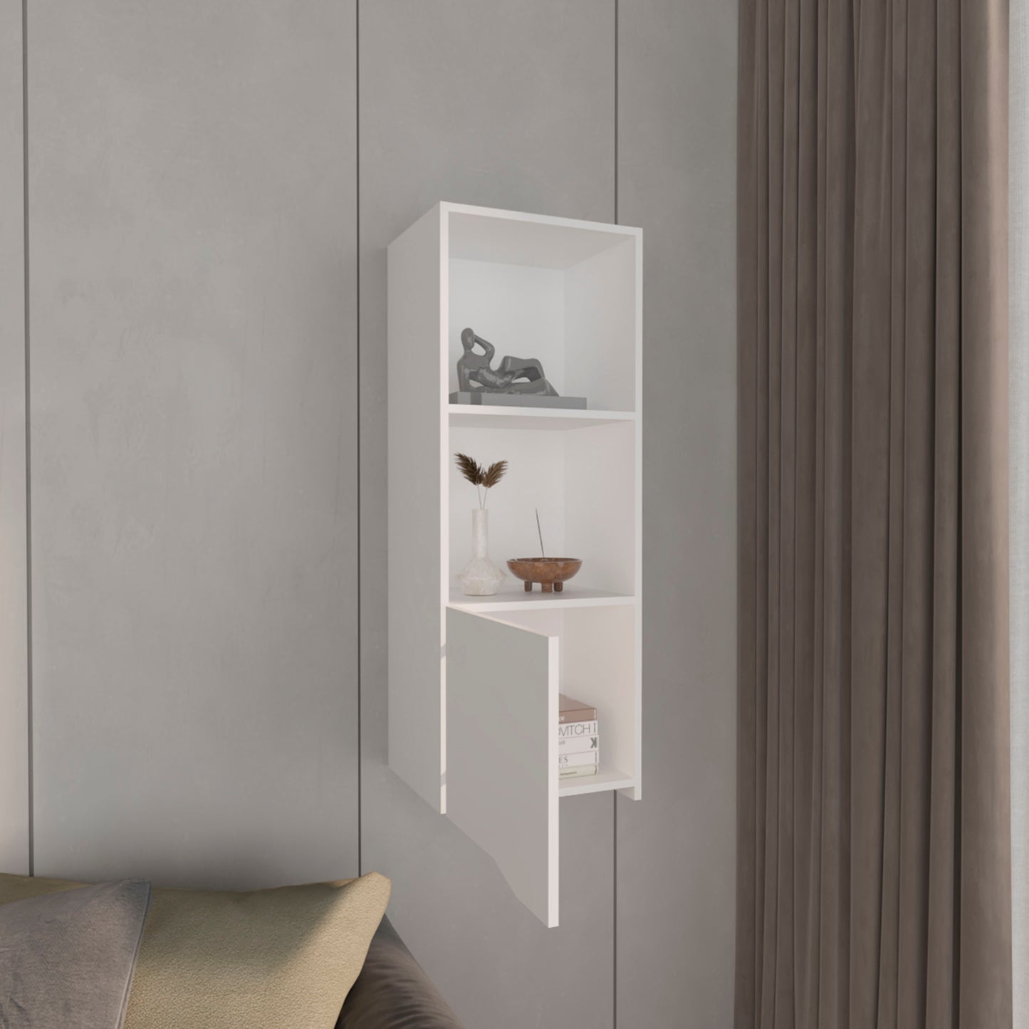 Obregon Wall Cabinet for Bathroom with Two Shelves, a Drawer