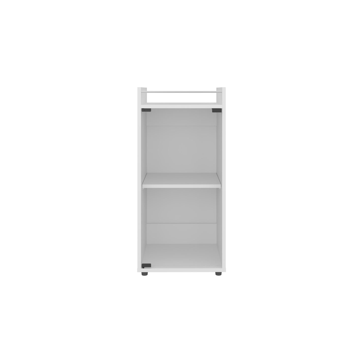 Theba Minibar Cabinet Two Doors, Open Shelf And Compact Design, Modern Bar Storage