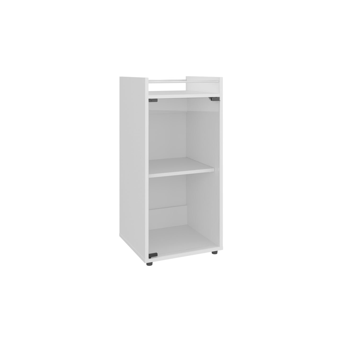 Theba Minibar Cabinet Two Doors, Open Shelf And Compact Design, Modern Bar Storage