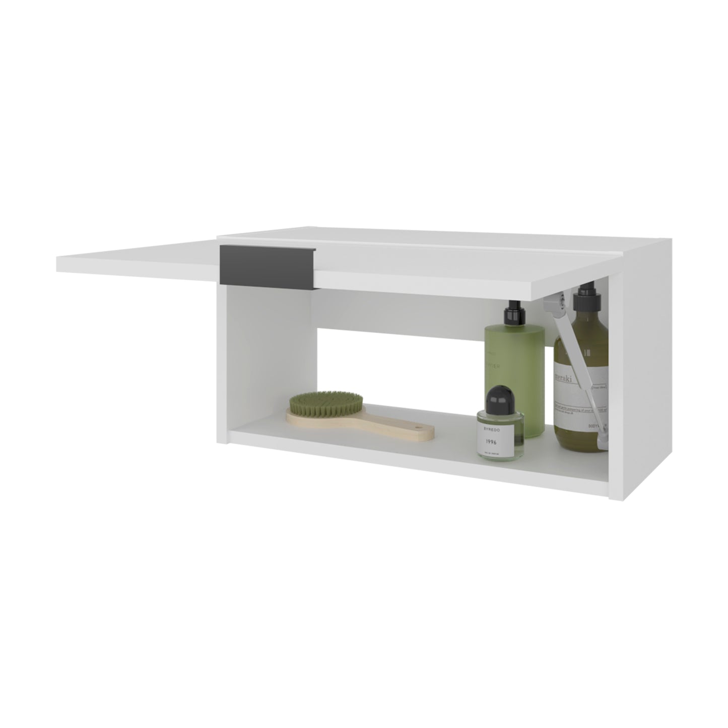 Elsah Pull-Up Door Wall Cabinet, Compact Kitchen, Garage or Bathroom Storage Unit
