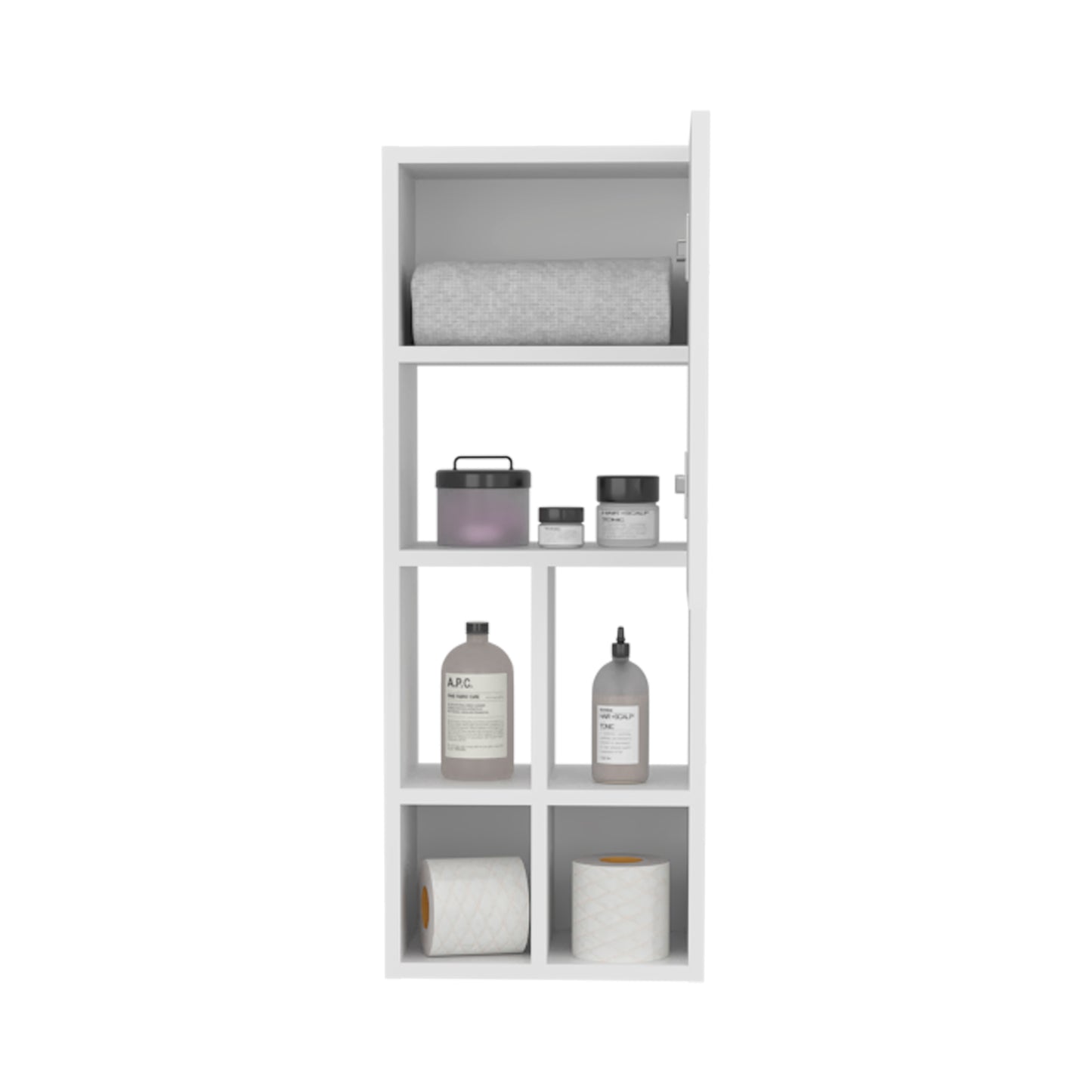 Niwot Wall Bathroom Cabinet, One Door, Organizer For Toiletries And Towels