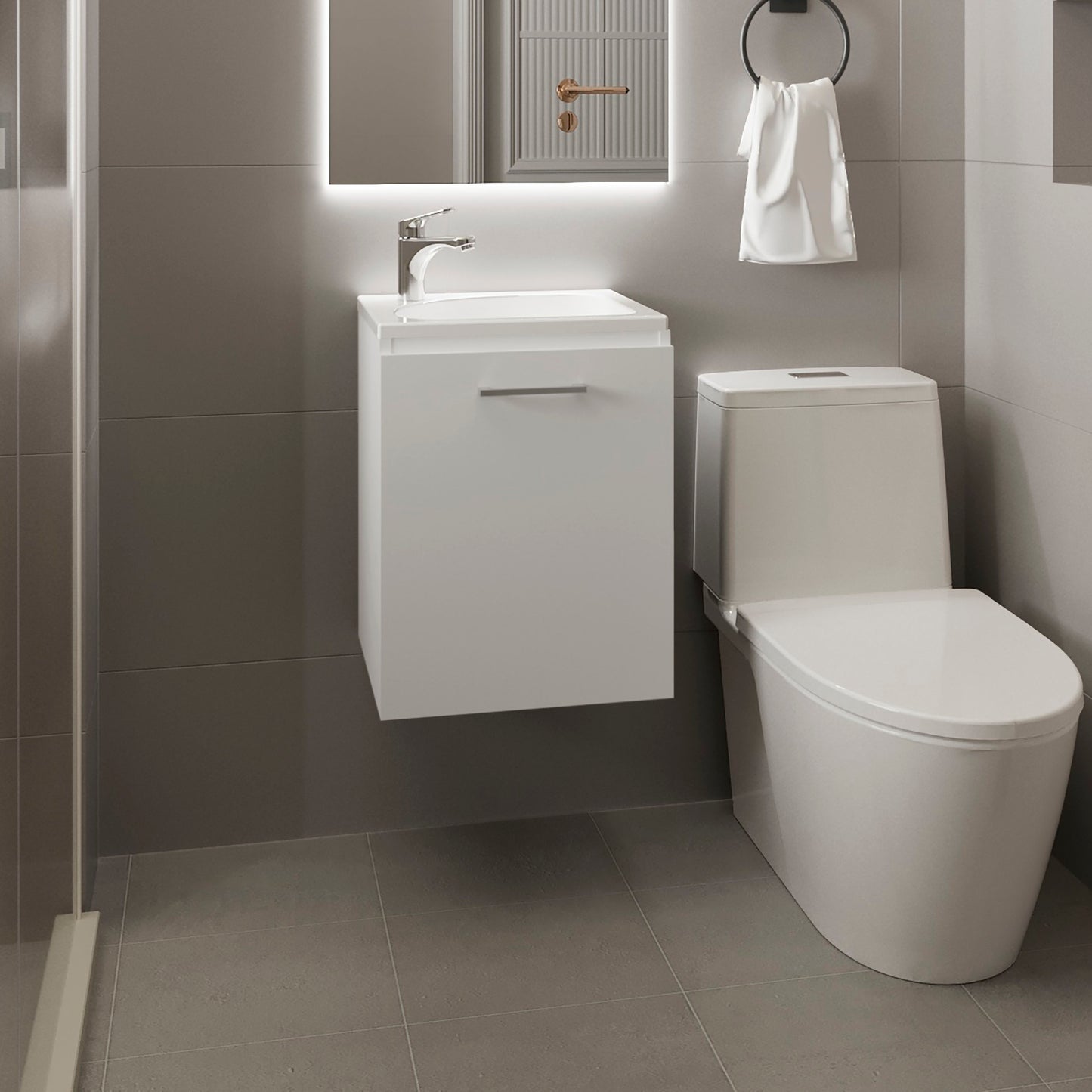 Floating Vanity Saju 15.7" Wide