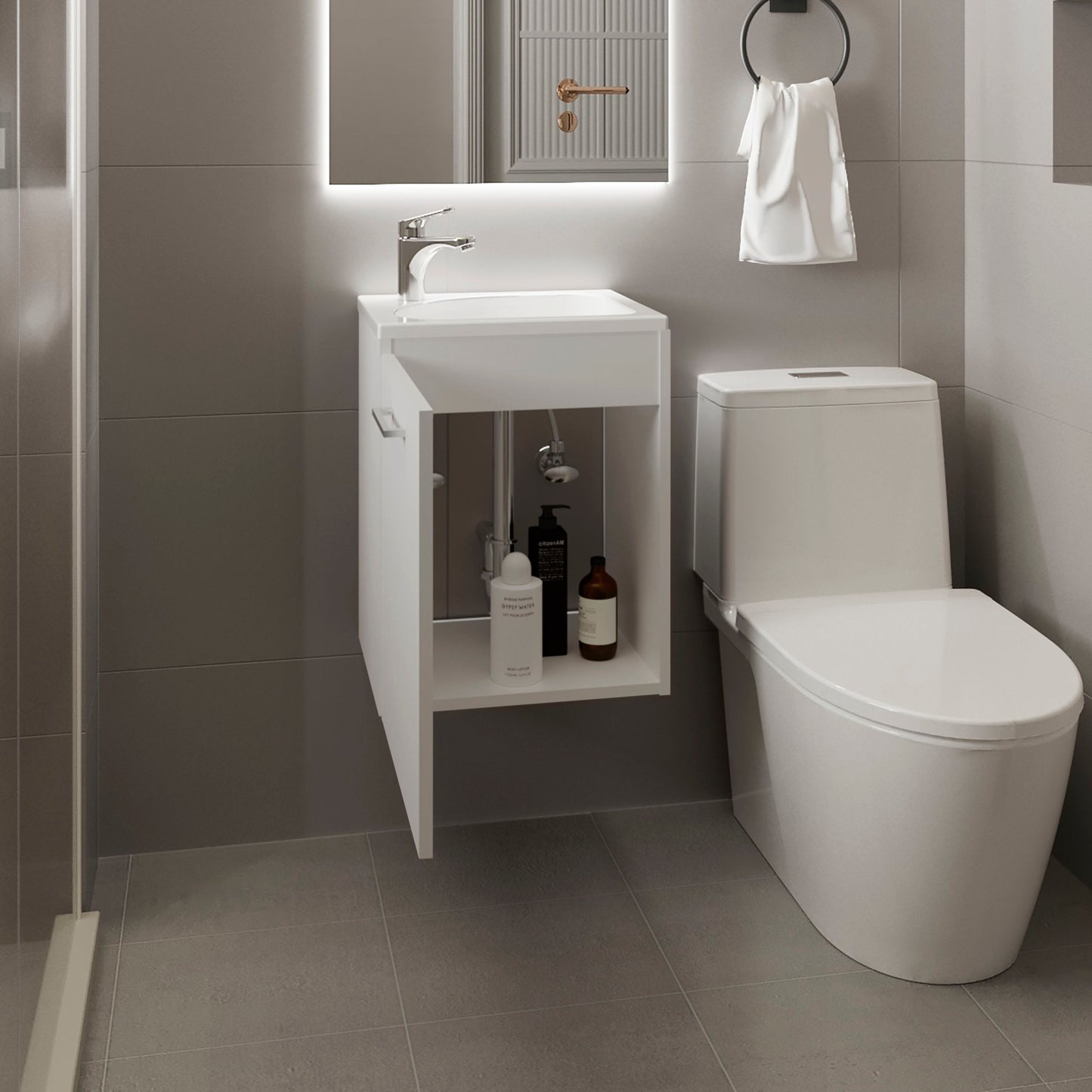 Floating Vanity Saju 15.7" Wide