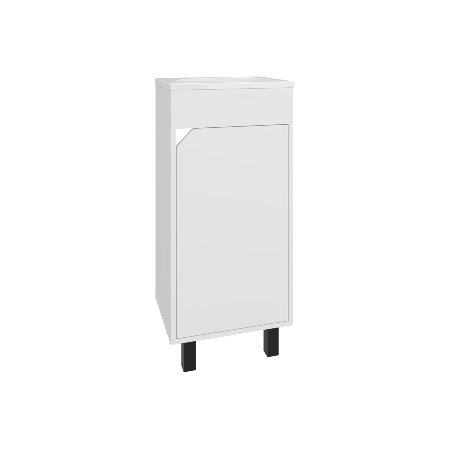 Free standing Vanity Bethel 15.7" Wide, Large Door with Two Shelves
