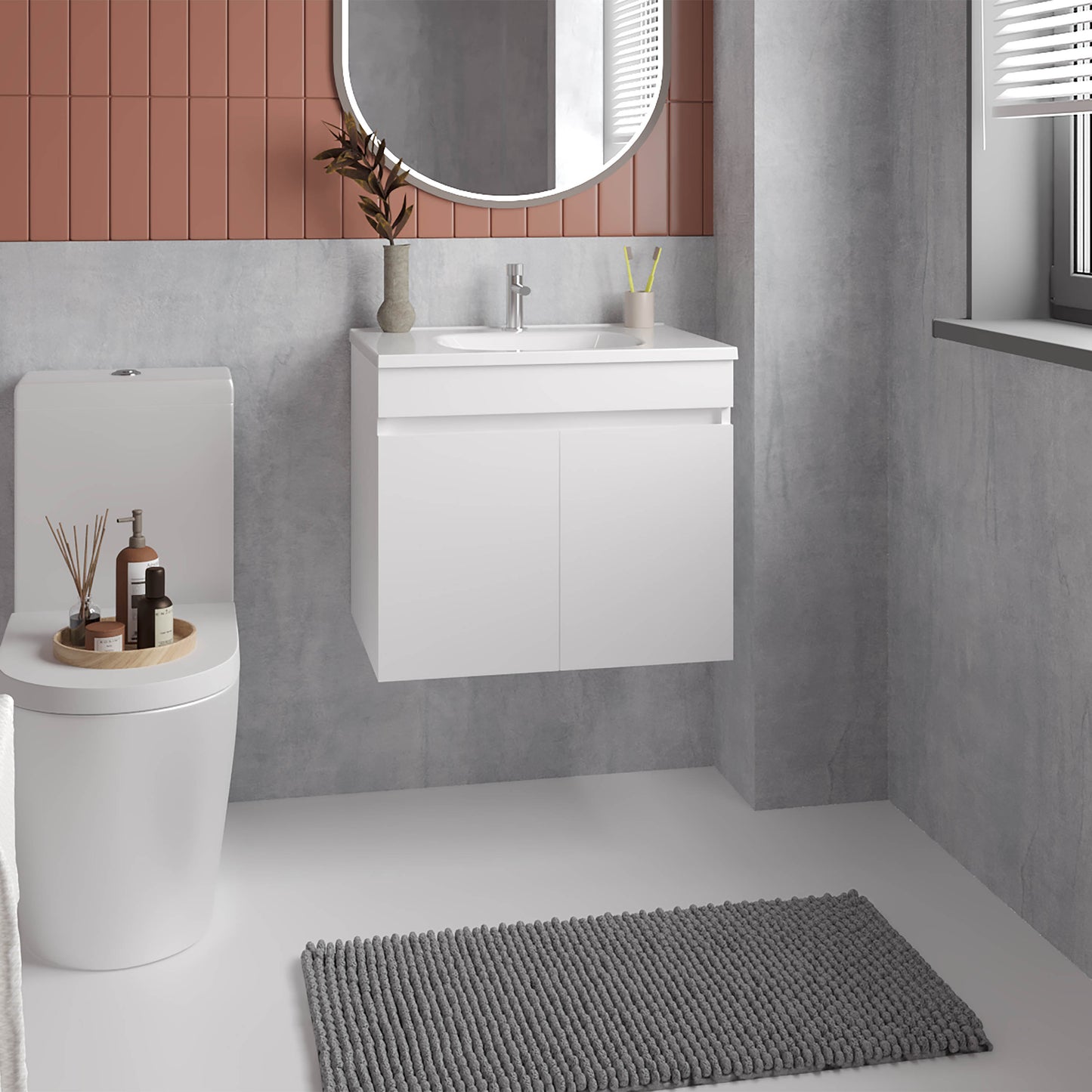 Floating Vanity Chaux 23.2" Wide