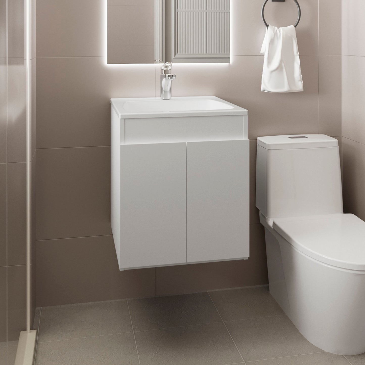 Bathroom Vanity 45 Meka, One Open Shelf