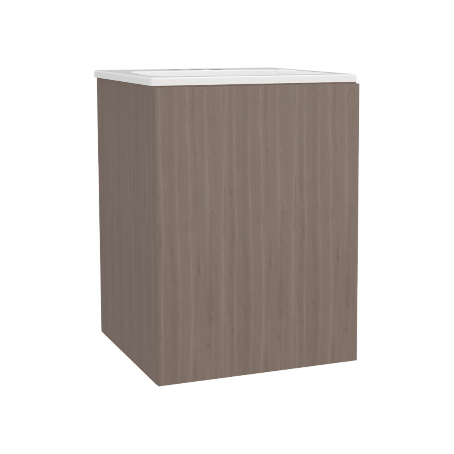 Colton Free Standing Bathroom Vanity With One Door Cabinet And Open Shelf, Modern Compact Sink Cabinet