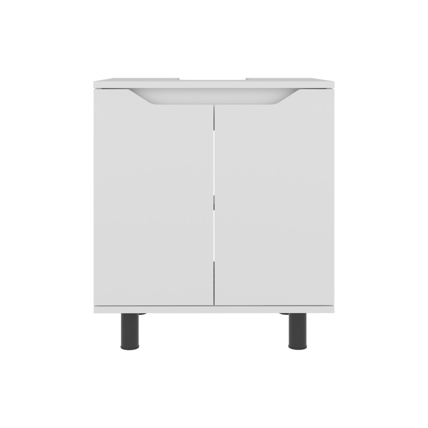 Marlo Under Sink Cabinet with Two Doors and Interior Storage Shelves, Cut-Out Back, 22” Wide Freestanding, Modern Bathroom Storage