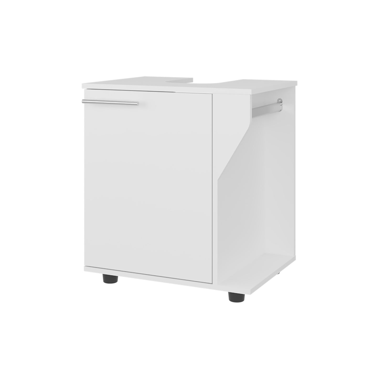 Phillips Under Sink Cabinet, Double Door Storage with Open Back for Pipes, Wide Unit, Freestanding Cabinet
