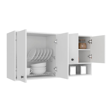 Napoleon Wall-Mounted Kitchen Cabinet with 4 Door Closed Sto - White