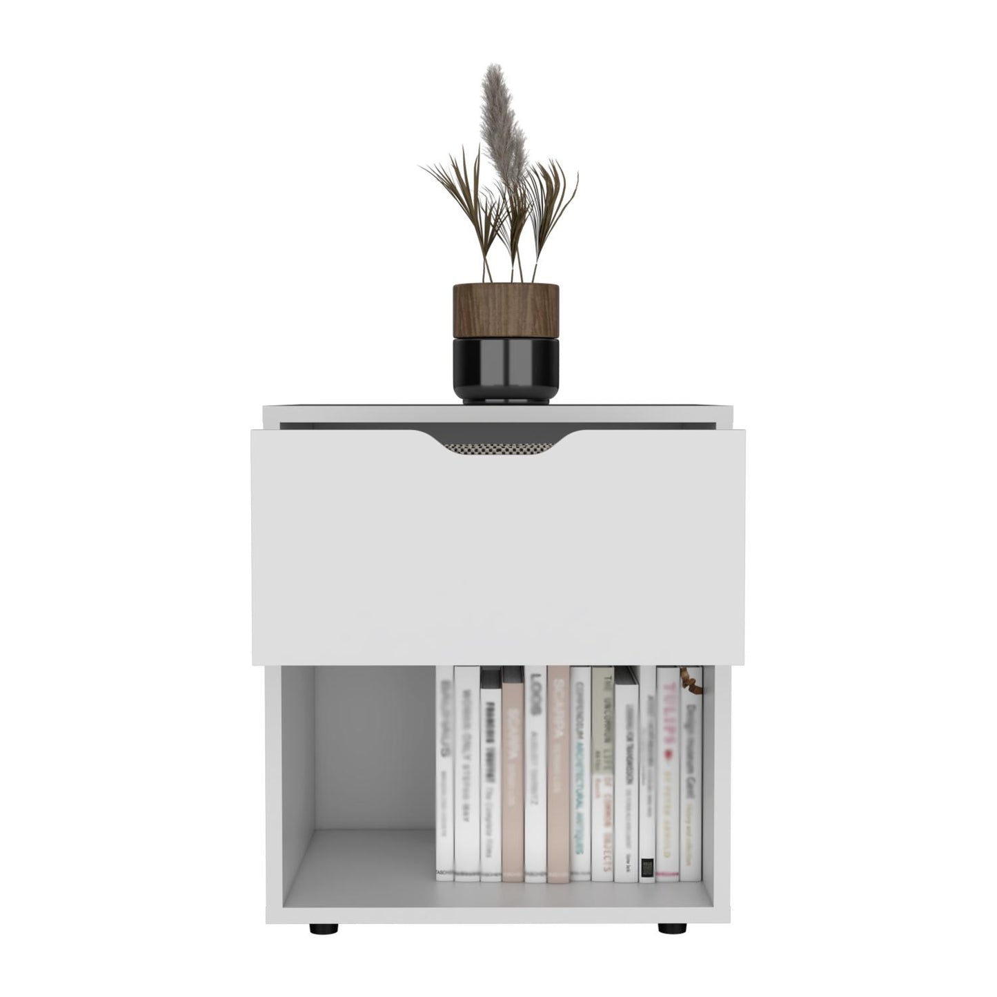 Aberdeeen 19.7-Inch High Nightstand White
