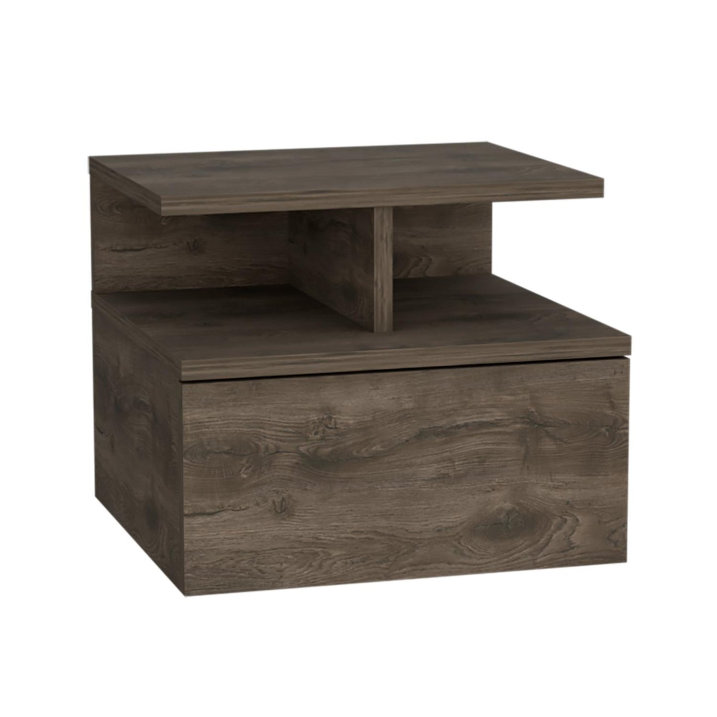 Adele Floating Nightstand, With One Drawer And Two Small Below Shelves For Storage or Decor