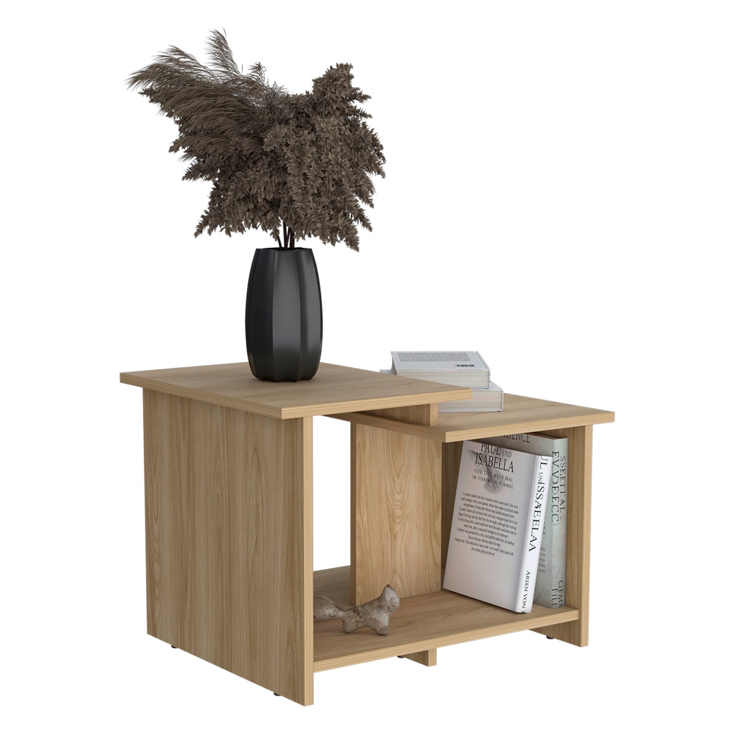 Weman 23.6" W  Coffee Table with Open Shelf Living Room, Home Office Storage