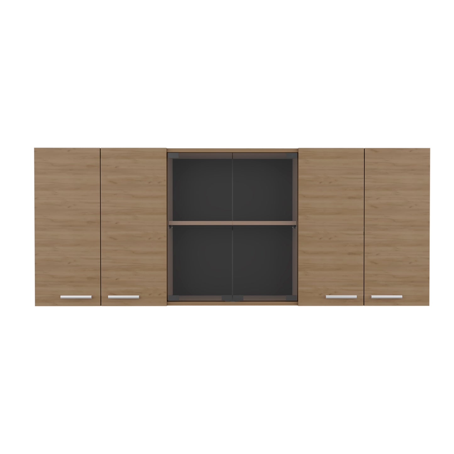 Wall Cabinet Superior 150, Dishes Cabinet with four Doors and Six Shelves