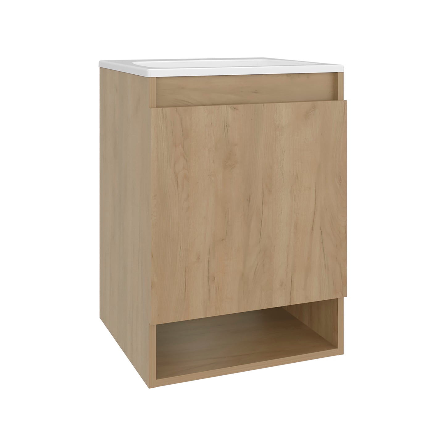 Nissi Floating, Wall-Mounted Vanity Bathroom Vanity With One Door Cabinet And Resin Sink Compact