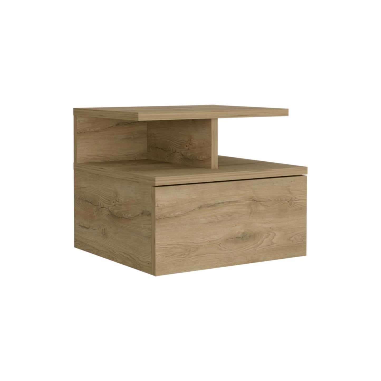 Adele Floating Nightstand, With One Drawer And Two Small Below Shelves For Storage or Decor