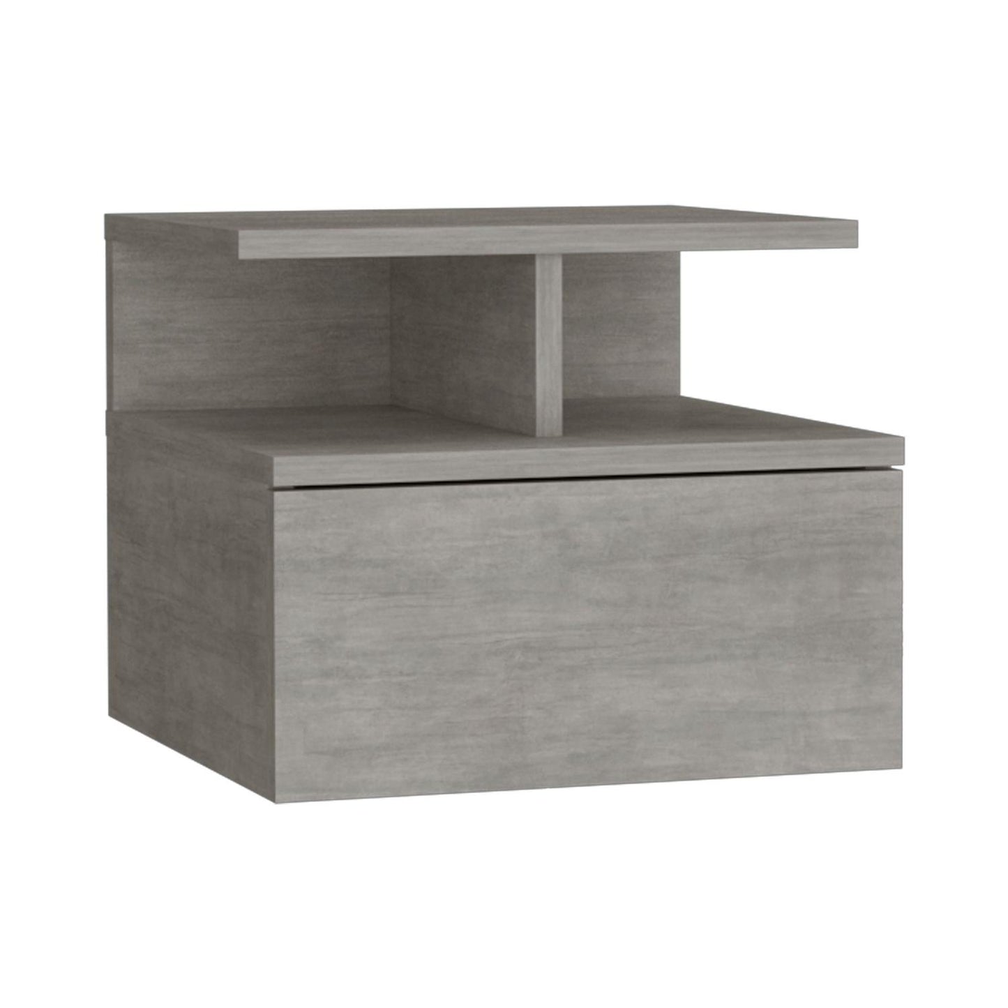 Adele Floating Nightstand, With One Drawer And Two Small Below Shelves For Storage or Decor