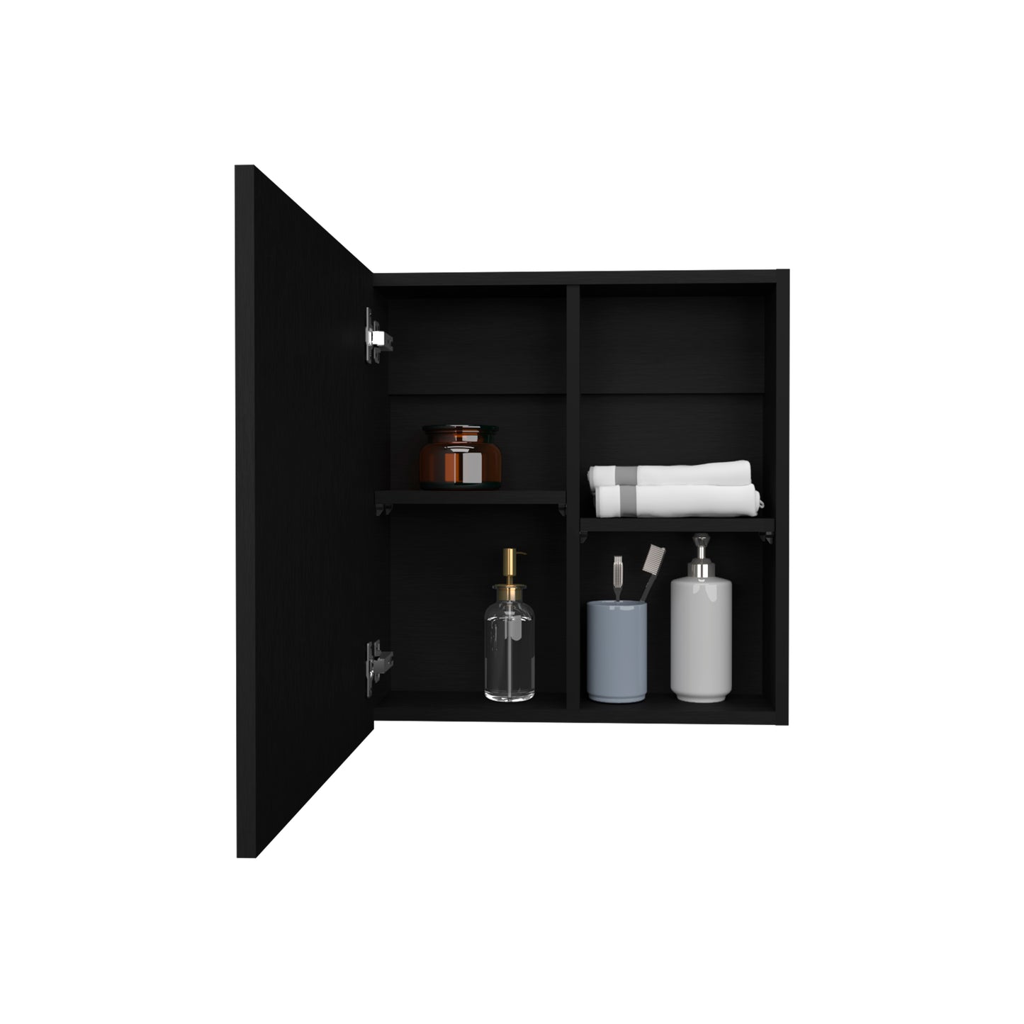 Duma 21.1" H x 19.7" W Mirror Medicine Cabinet, One door with Four interior Shelves for Bathroom, Kitchen