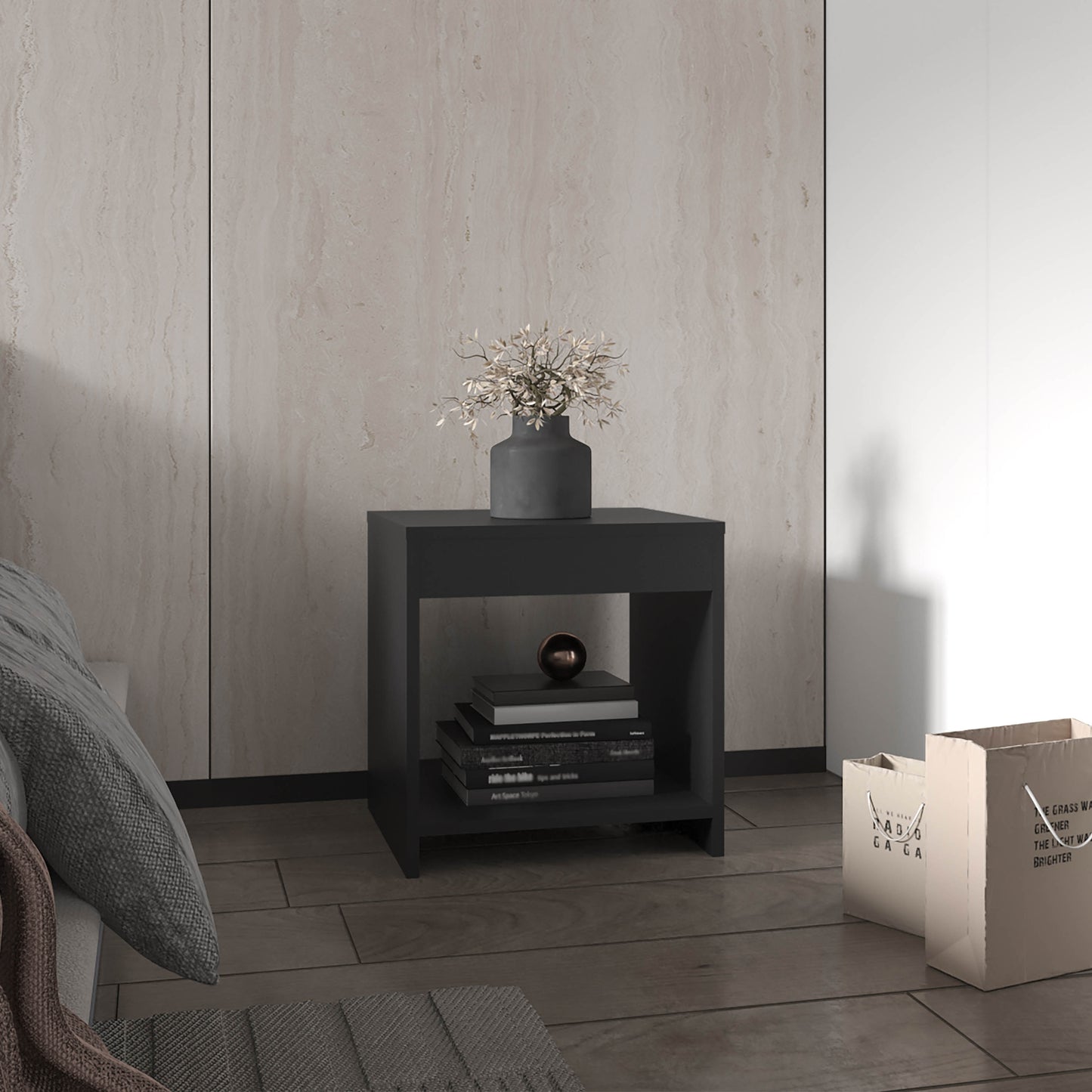 Chroma Nightstand, 1-Tier, One shelf, Engineered Wood