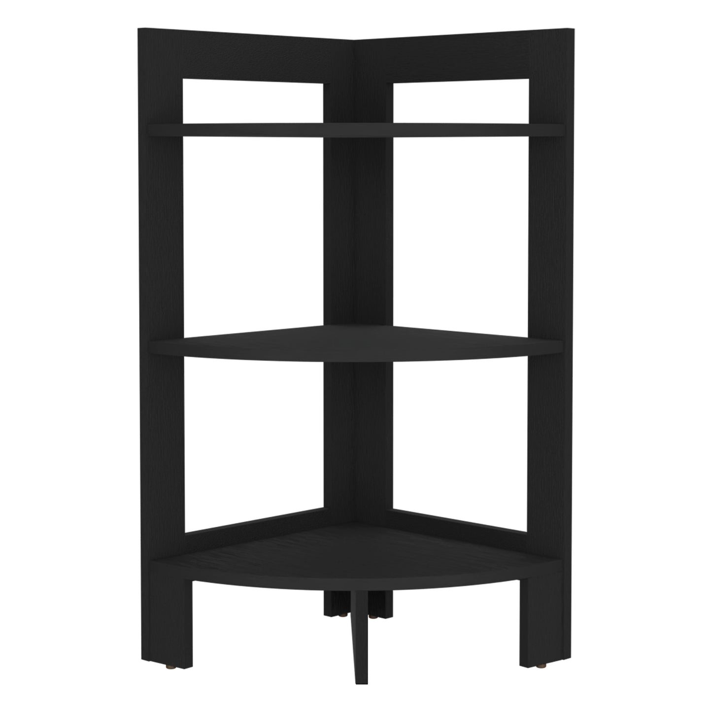 Riga Corner Design Side Table with Three Shelves, Functional Display Furniture for Living Room