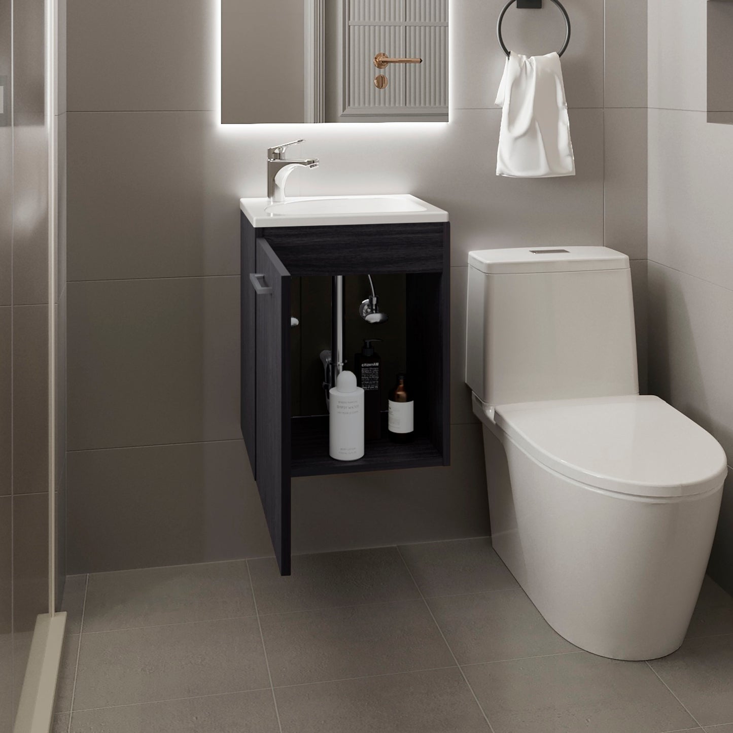 Floating Vanity Saju 15.7" Wide