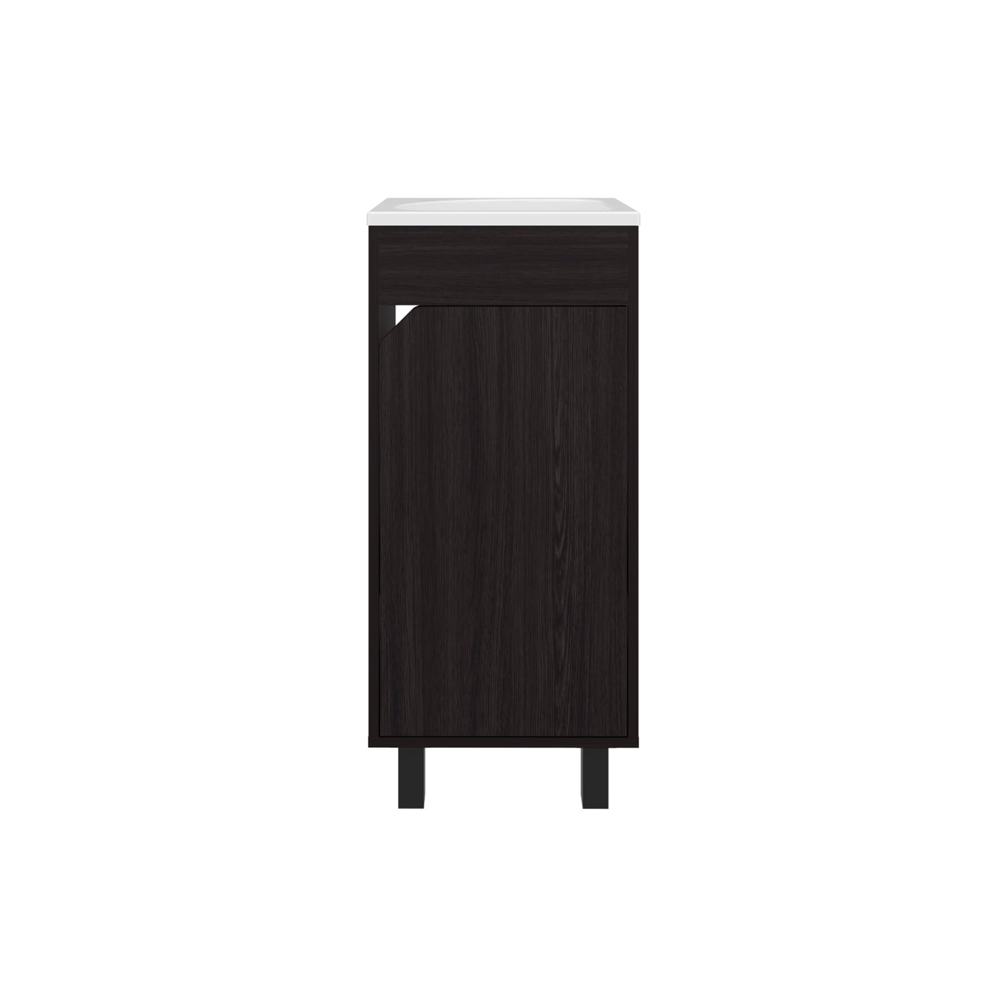 Free standing Vanity Bethel 15.7" Wide, Large Door with Two Shelves