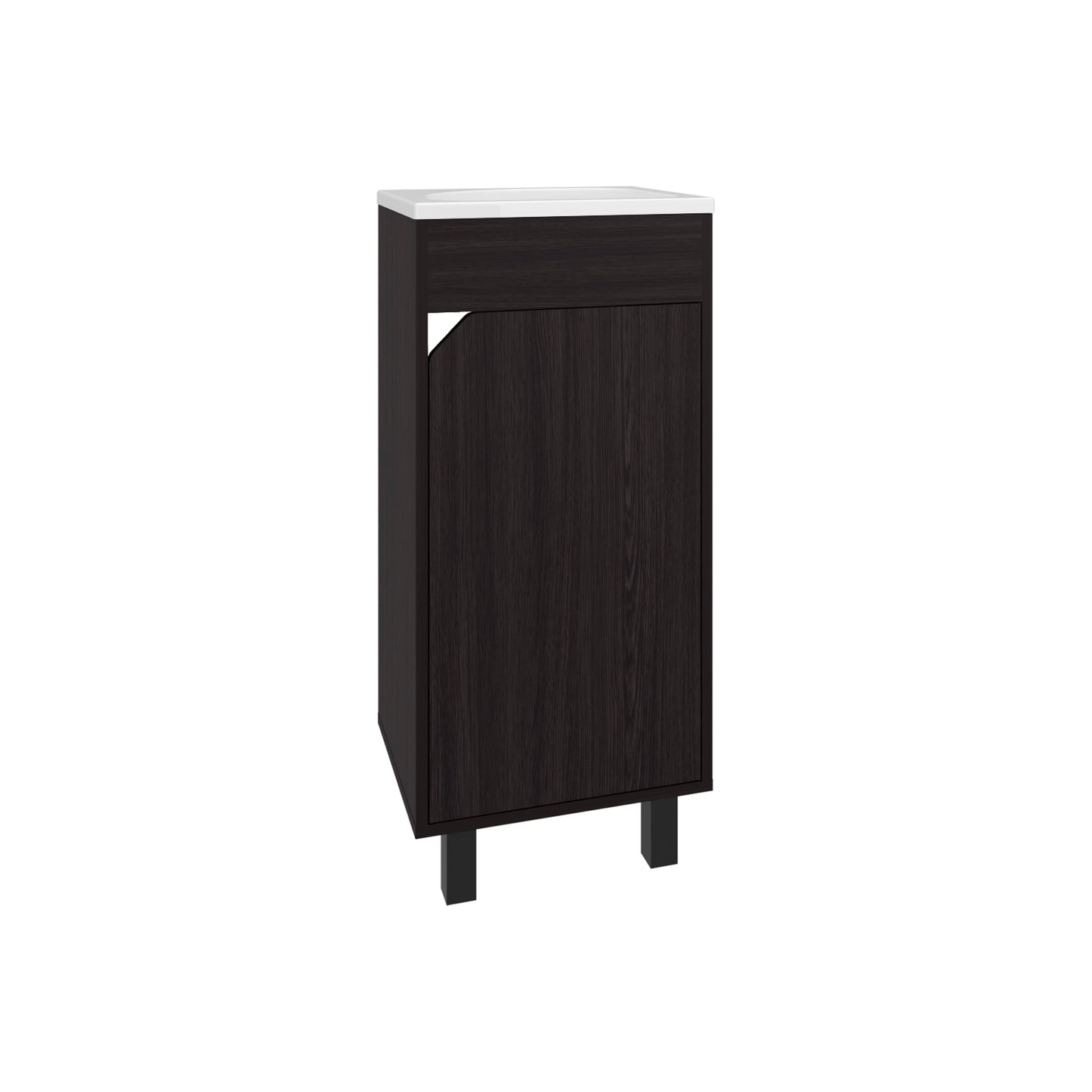 Free standing Vanity Bethel 15.7" Wide, Large Door with Two Shelves