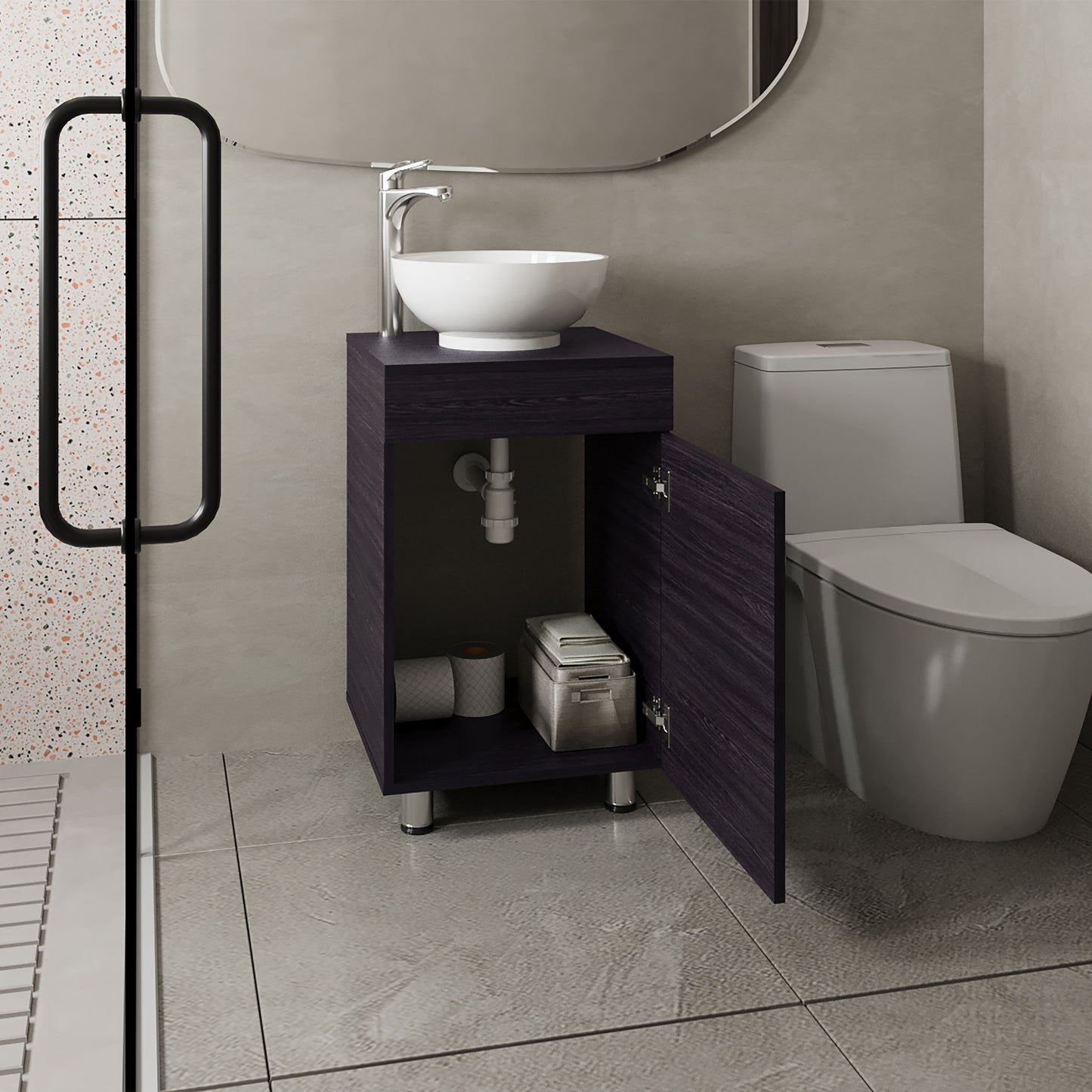 Vanity for Sink Tacna 18" Wide, One Door