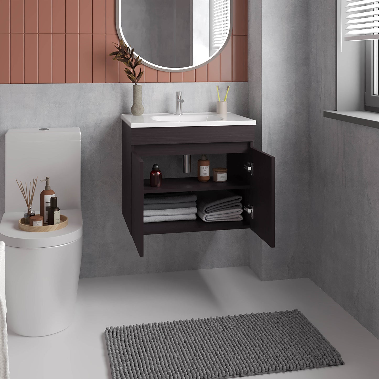 Floating Vanity Chaux 23.2" Wide