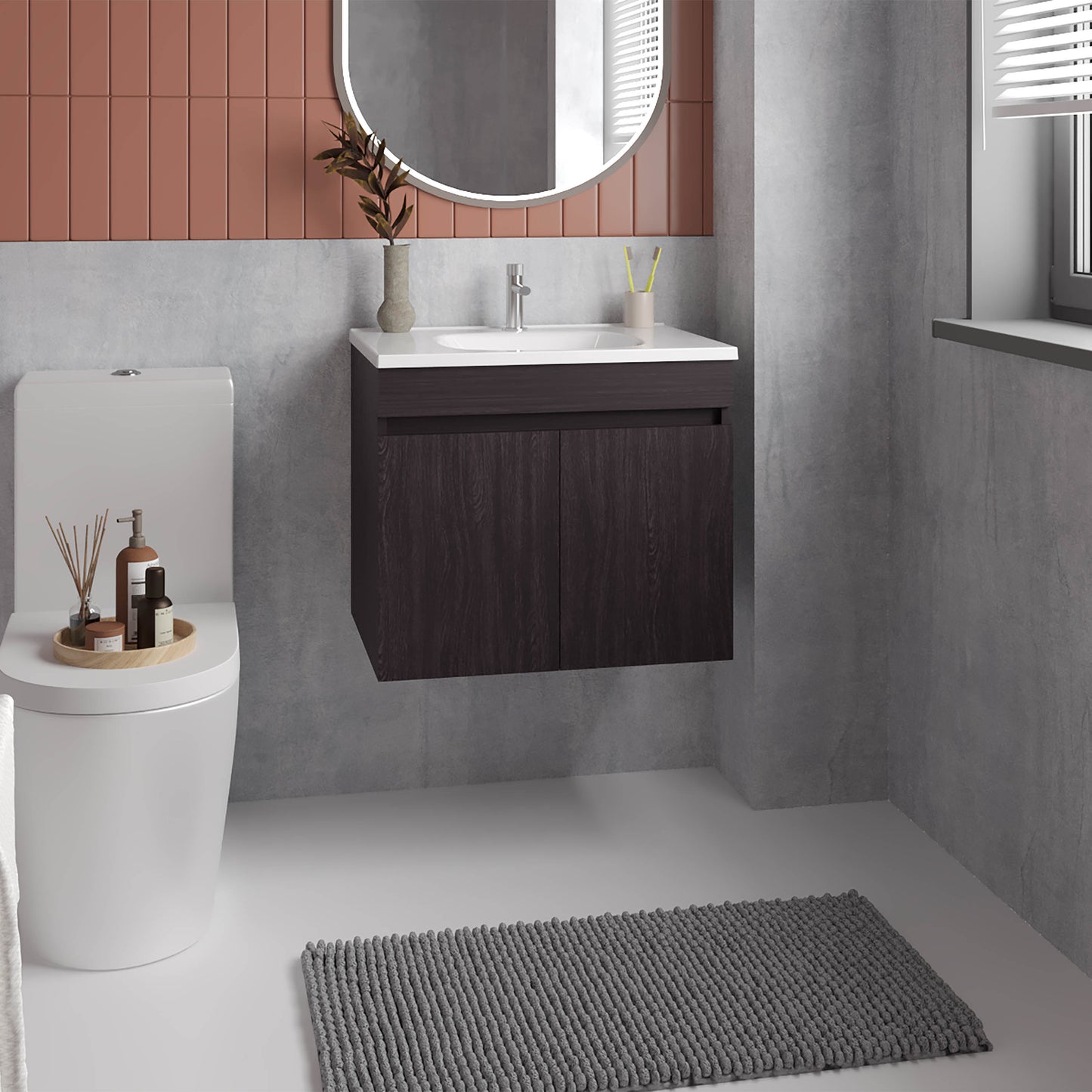 Floating Vanity Chaux 23.2" Wide