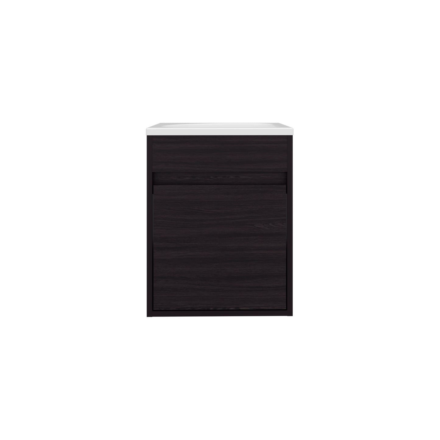 Furman Bathroom Vanity With Single Door And Open Shelf, Compact Freestanding Sink Base Cabinet