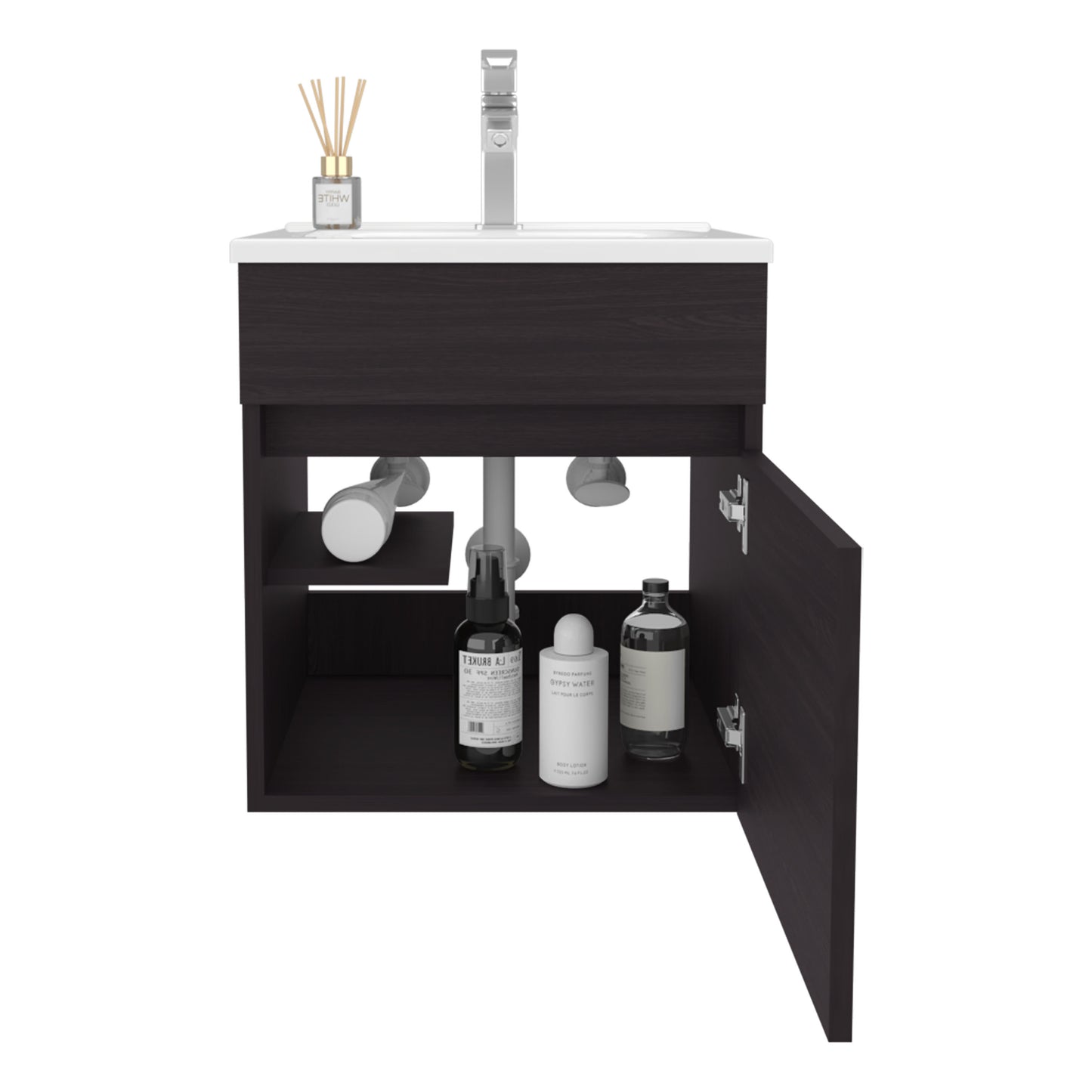 Floating Vanity Primavera 18" Wide, One Drawer with shelf