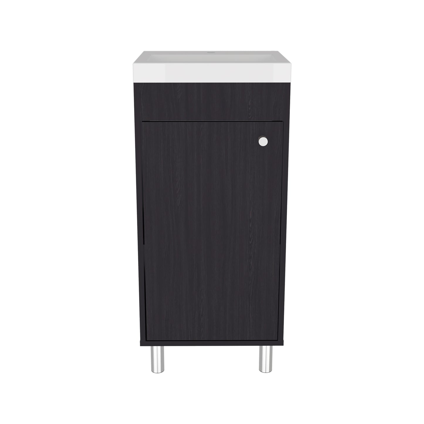 Rivera Freestanding Bathroom Vanity With One Door, Two Shelves, Sink Base Cabinet