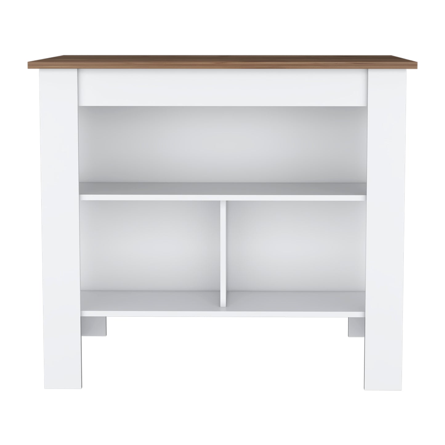 Cortes Kitchen Island with Spacious Cabinet, Open Shelves Display, Towel Rack, and Large Countertop