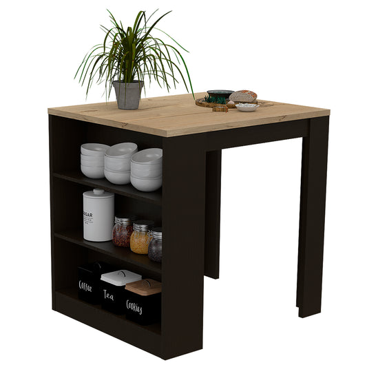 Tuhome Kitchen Counter with Spacious Storage, Open Shelves, Modern and Functional Design, Ideal for Kitchens, Dining Rooms, or Utility Spaces