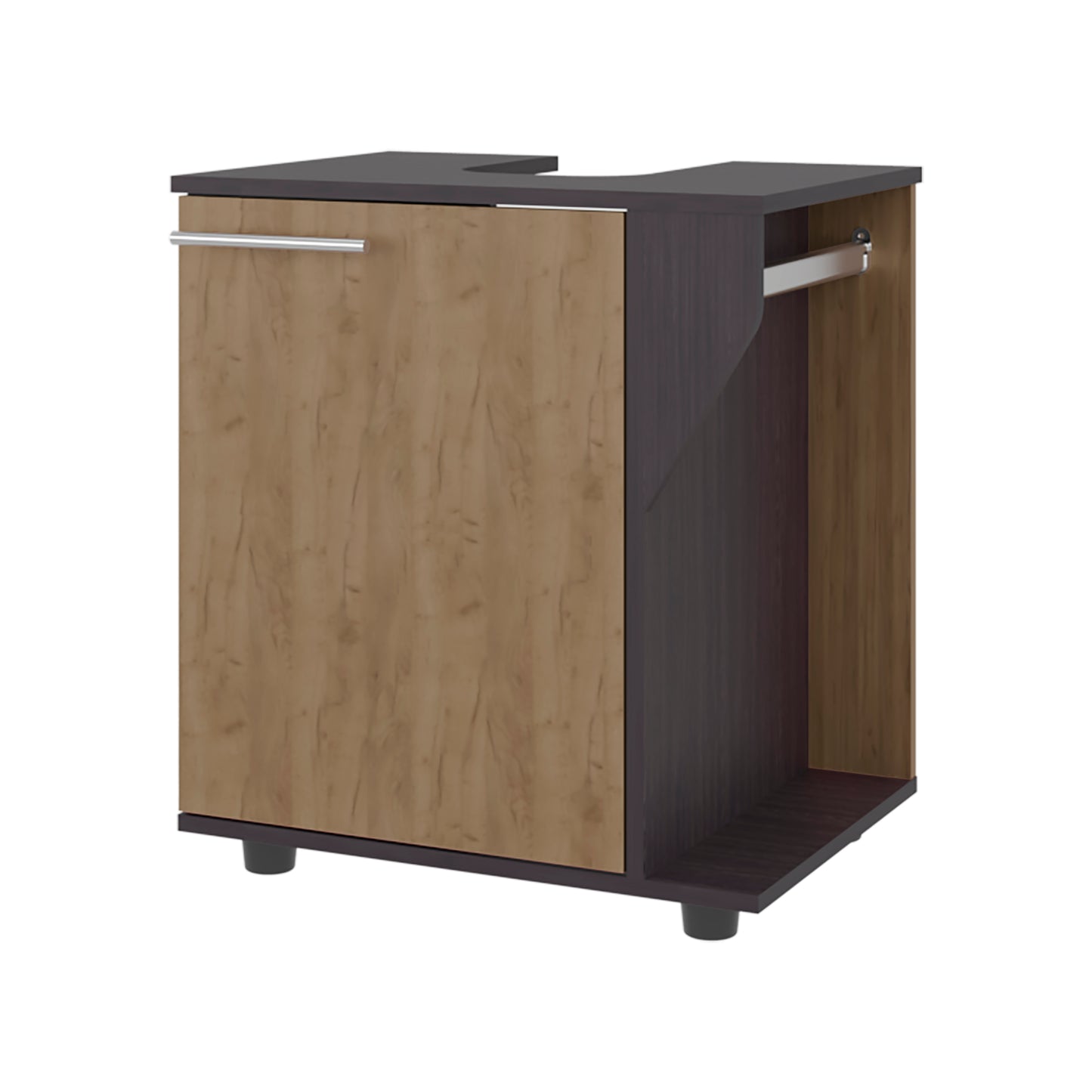 Phillips Under Sink Cabinet, Double Door Storage with Open Back for Pipes, Wide Unit, Freestanding Cabinet
