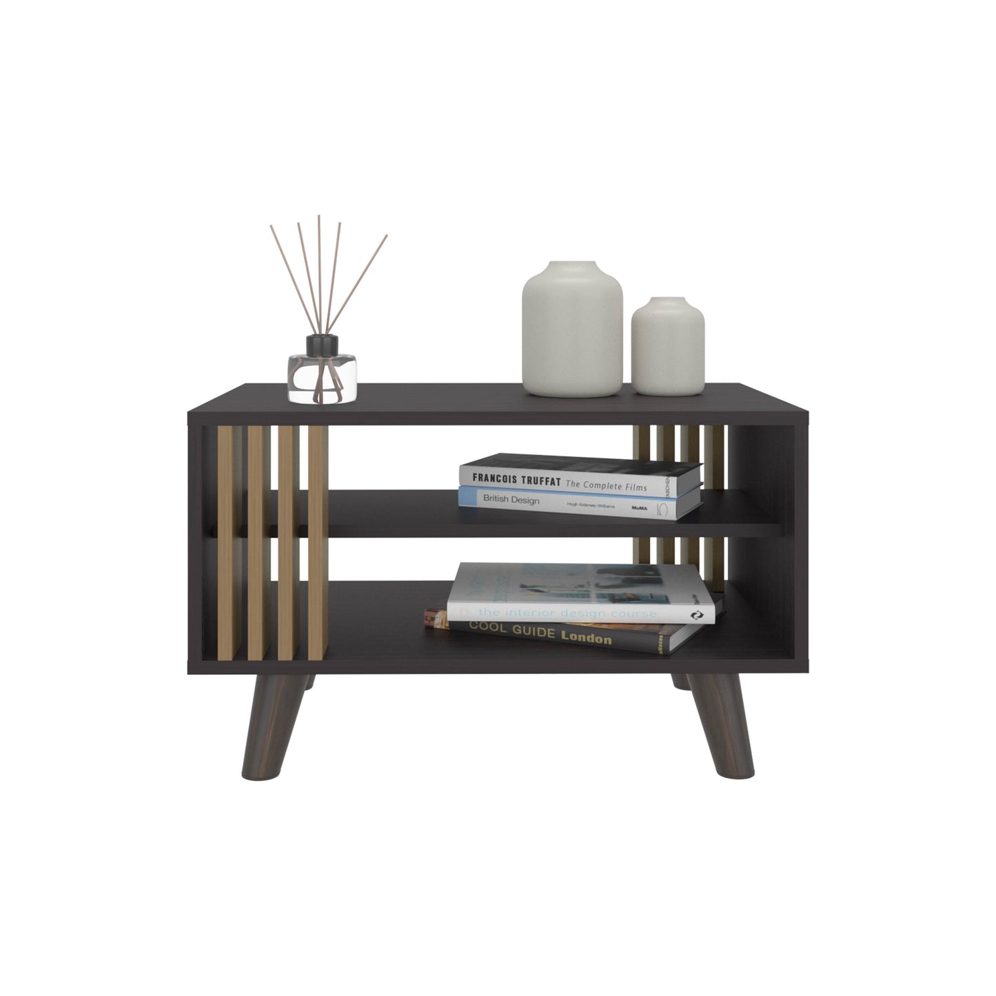 Shawnee Coffee Table With Open Storage Shelf, Living Room Center Table
